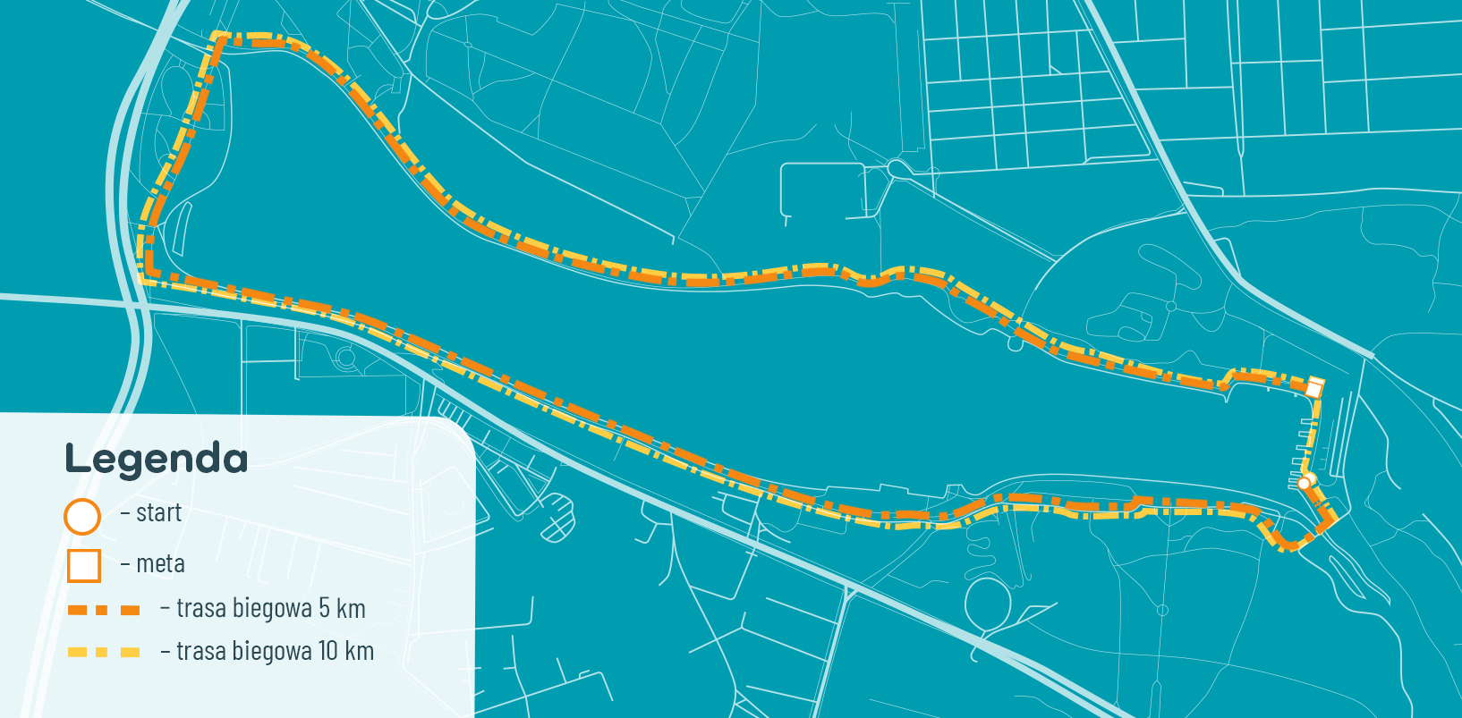 Na tak post bieg mapka trasa